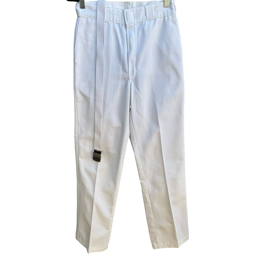 Dickies 90s Streetwear Workwear Pants Straight Leg High Rise Belt USA 30x32